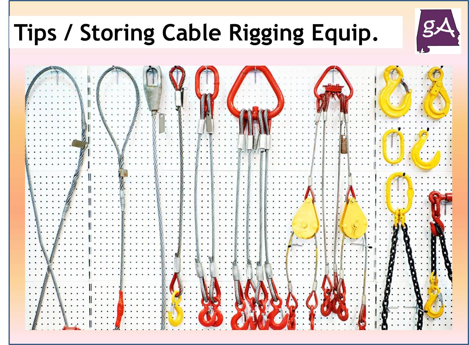 Important Tips for Storing Cable Rigging Equipment
